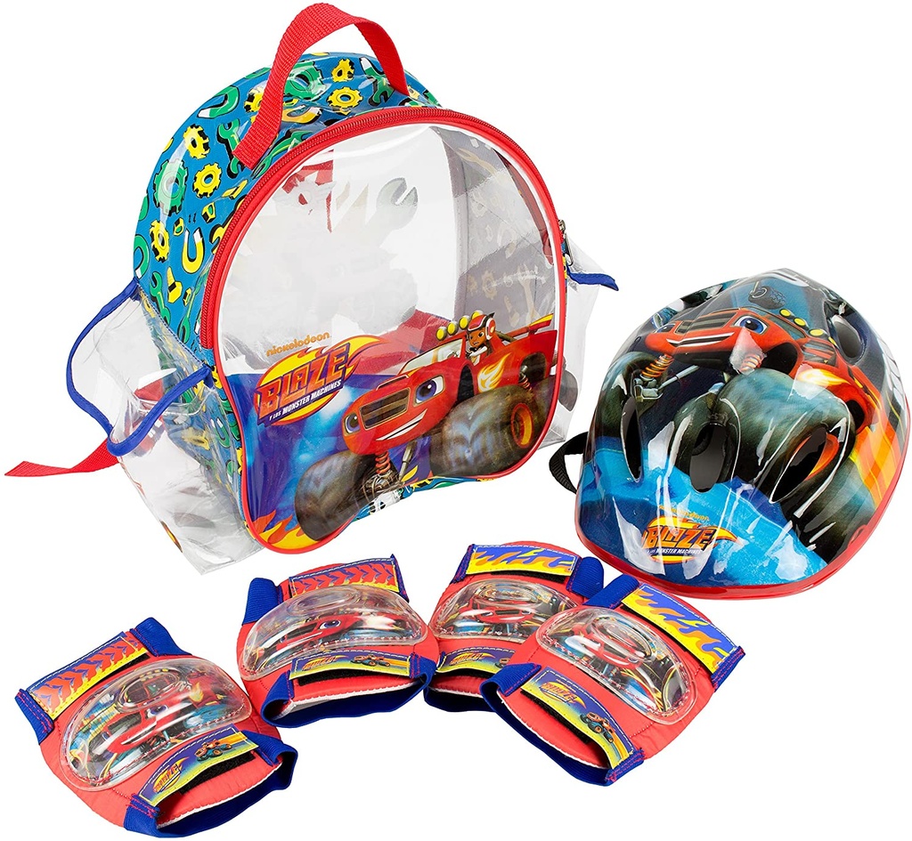 CASCO BLAZE MONSTER MACHINE CODERAS Y RODILLERAS