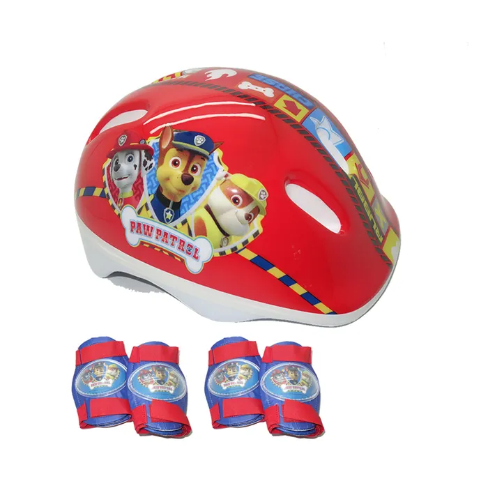 [CAS-KIT-PAWPATROL-NIÑO] CASCO PAW PATROL CODERAS Y RODILLERAS