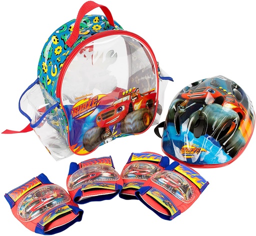 [CAS-KIT-BLAZE] CASCO BLAZE MONSTER MACHINE CODERAS Y RODILLERAS