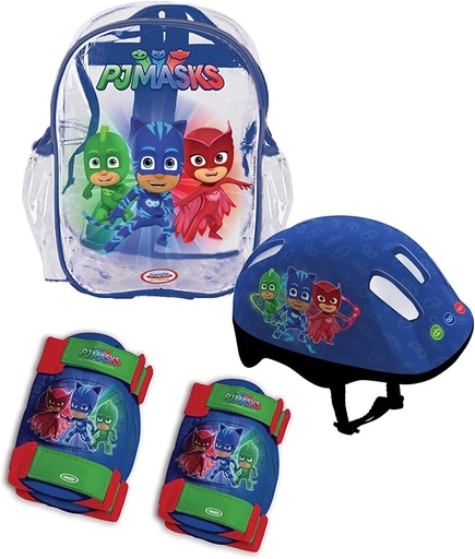 [CAS-KIT-PIJAMAS] CASCO HEROES EN PIJAMAS CODERAS Y RODILLERAS