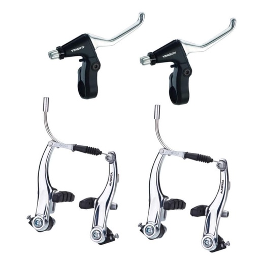 [REP-FRENO-VBRAKE] KIT DE FRENOS V-BRAKE MANECILLAS + CABLES ALHONGA